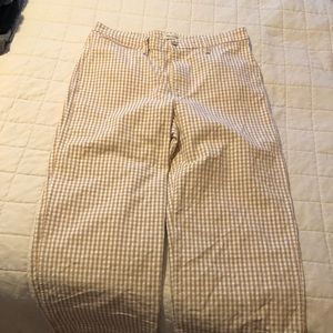 Madewell cropped gingham pants